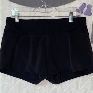 lulu lemon black athletic shorts